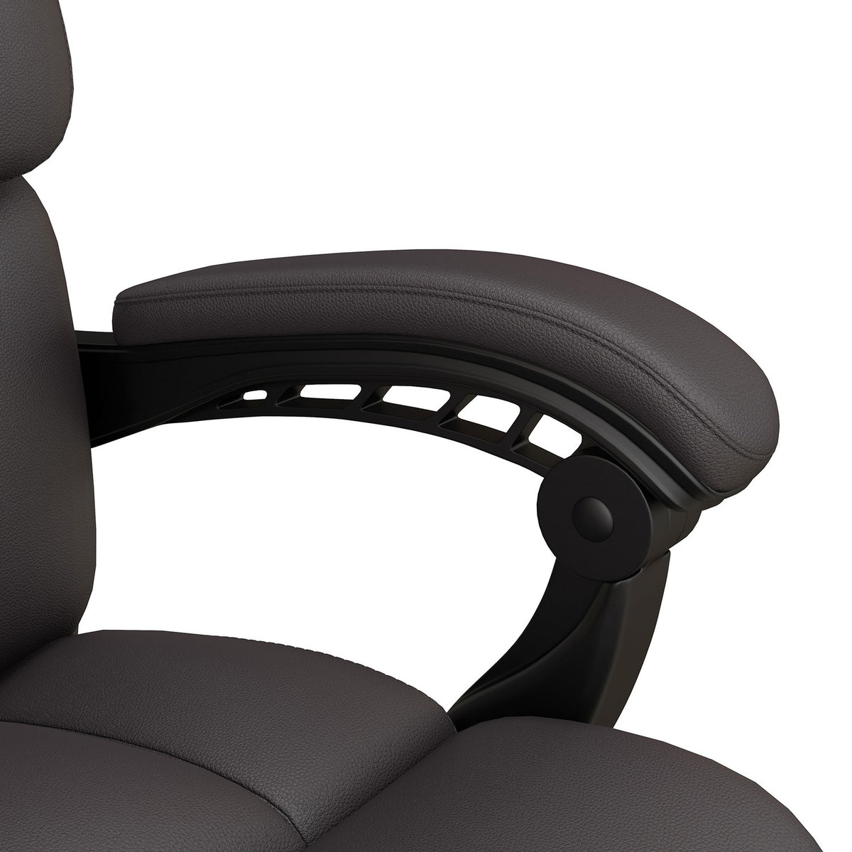 Height-adjustable office chair with massage function, ergonomic desk chair, executive chair, up to 120 kg, brown