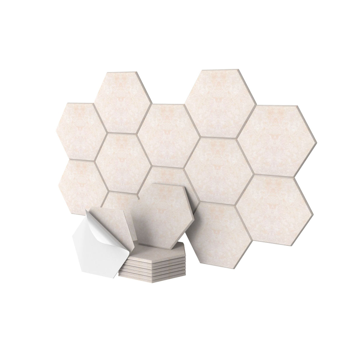 Hexagon Acoustic Panels, Self-Adhesive, Noise-Reducing