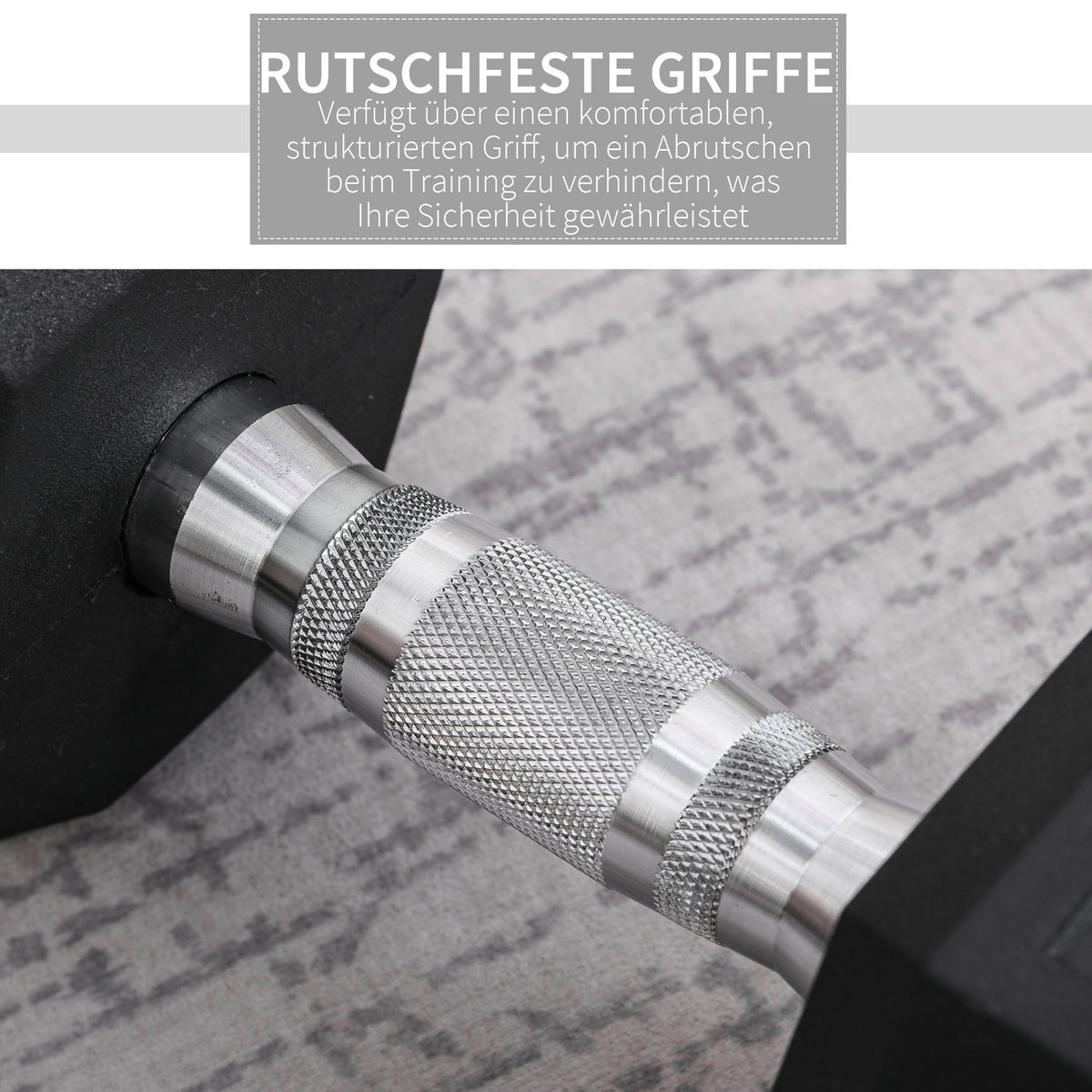 Hexagon Dumbbell Cast Iron Dumbbell Rubber Dumbbell Handle Knurled Weights Metal Rubber Black 1 X 12.5 Kg