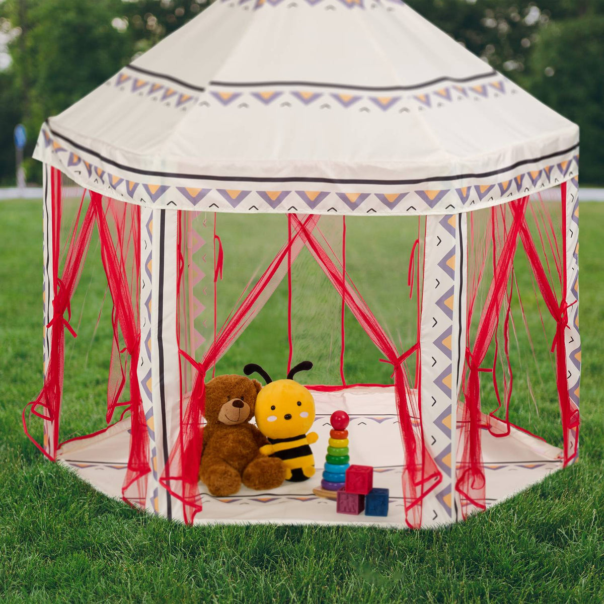 Hexagonal play tent