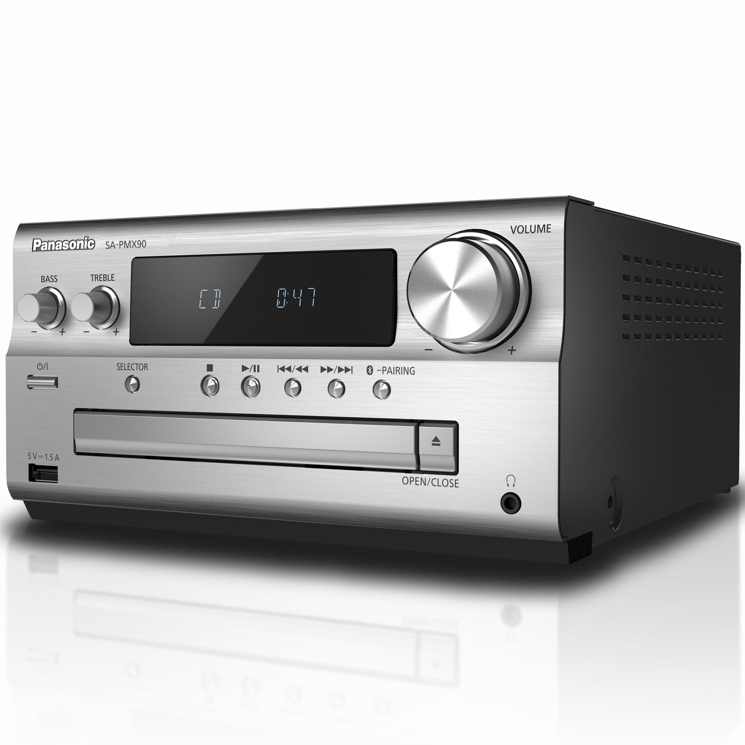 Hi-Res Audio Stereo System with Bluetooth and CD Player