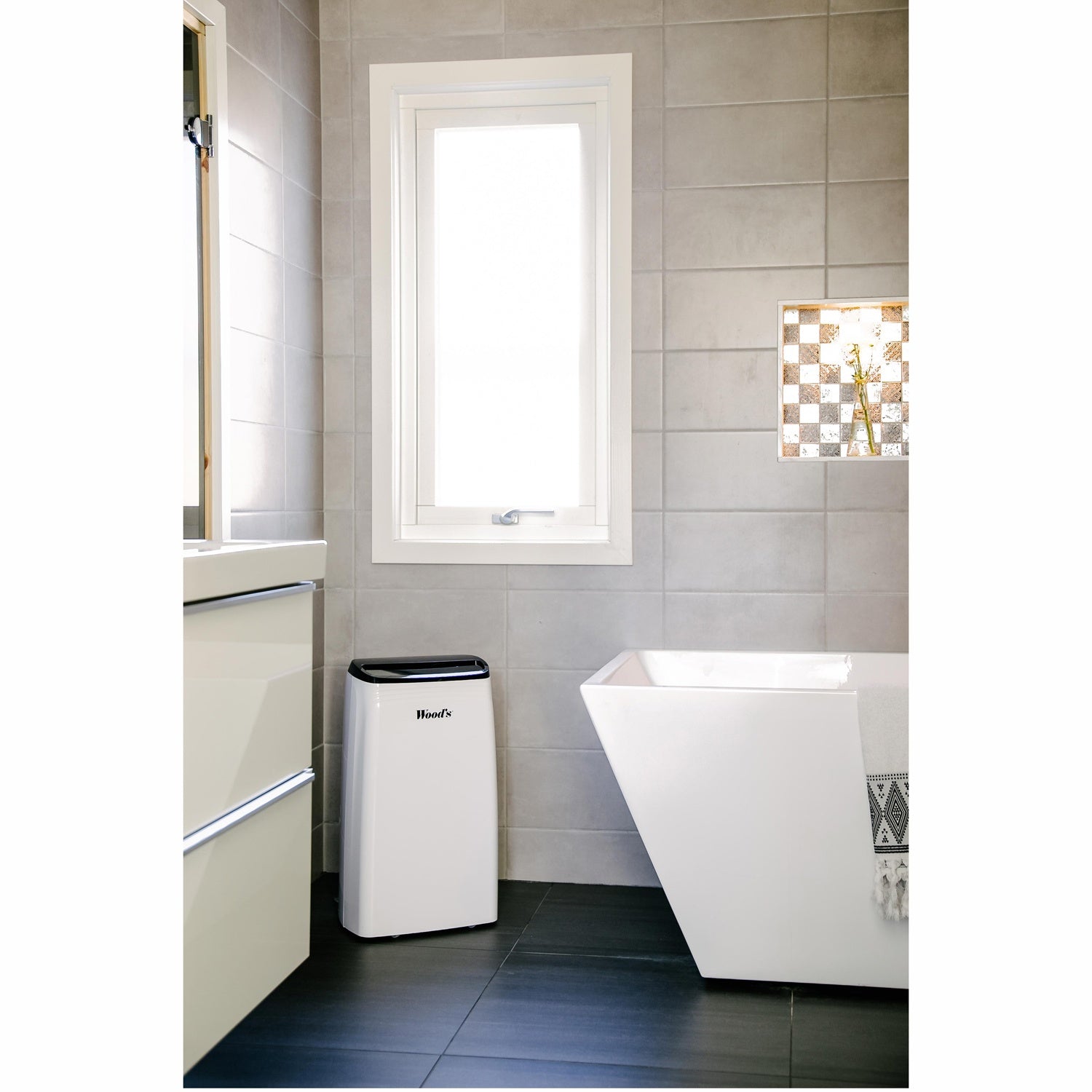High-Capacity Dehumidifier, 25L/Day, Portable for Basements