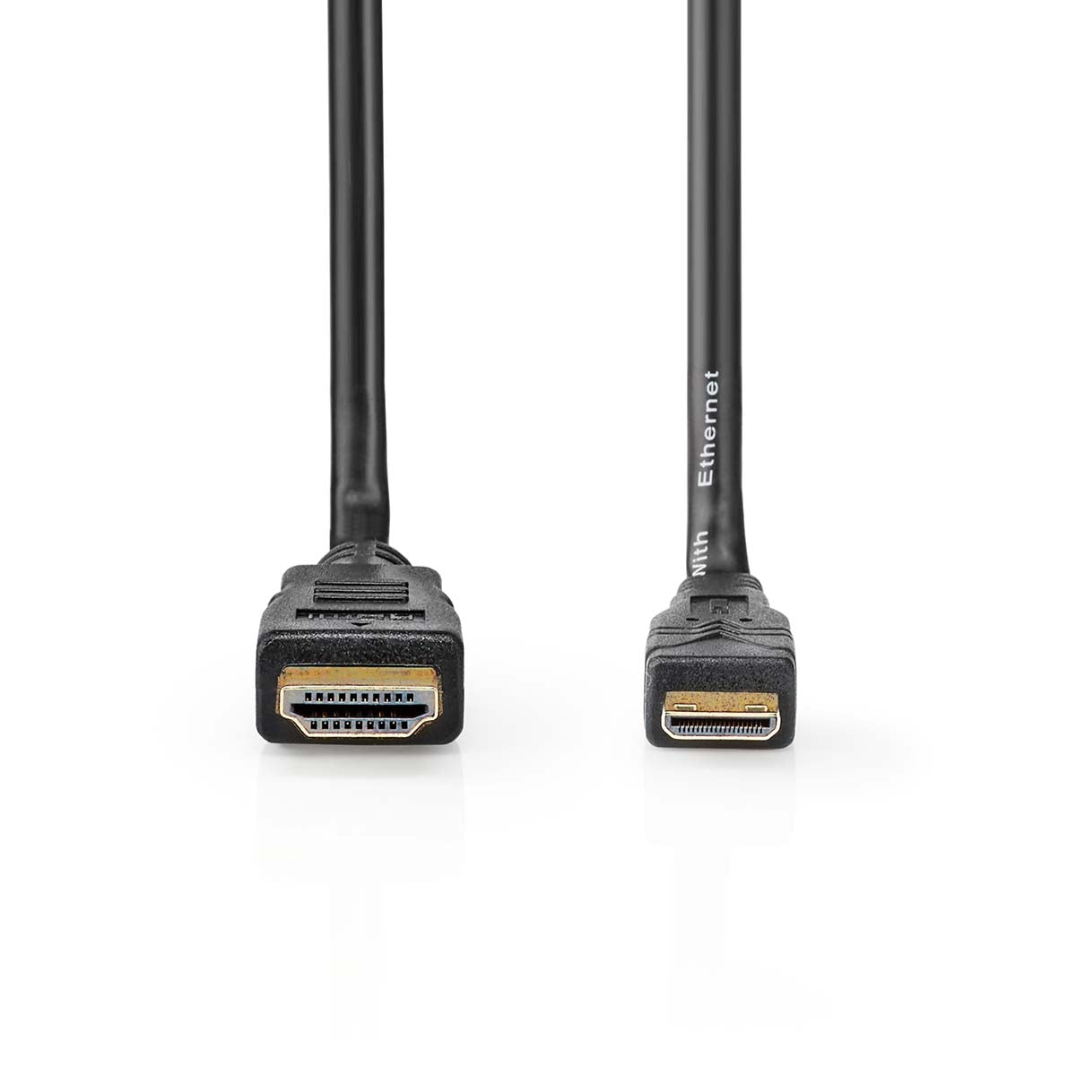 High Speed HDMI™ Cable with Ethernet | HDMI™ Connector | HDMI™ Mini Connector | 4K@30Hz | 10.2 Gbps | 3.00 m | Round | PVC | Black | Label