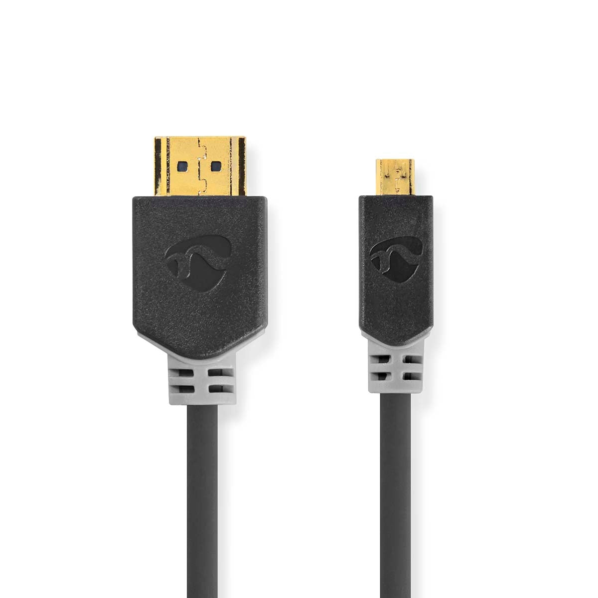 High Speed HDMI ™ cable with Ethernet | HDMI™ Connector | HDMI™ Micro connector | 4K@30Hz | 10.2 Gbps | 2.00 m | Round | PVC | Anthracite | Cardboard box with window