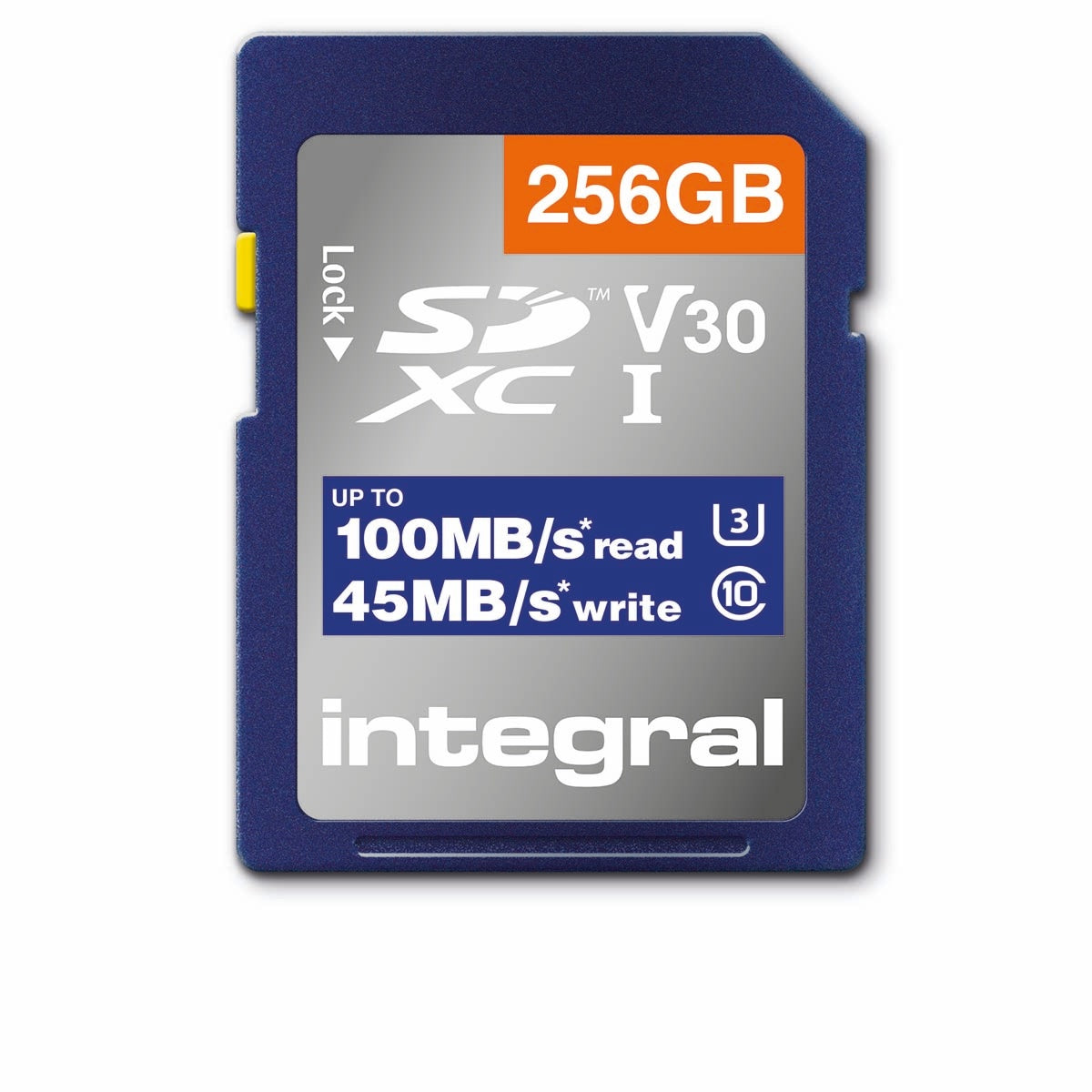High Speed SDHC/XC V30 UHS-I U3 256GB SD memory card