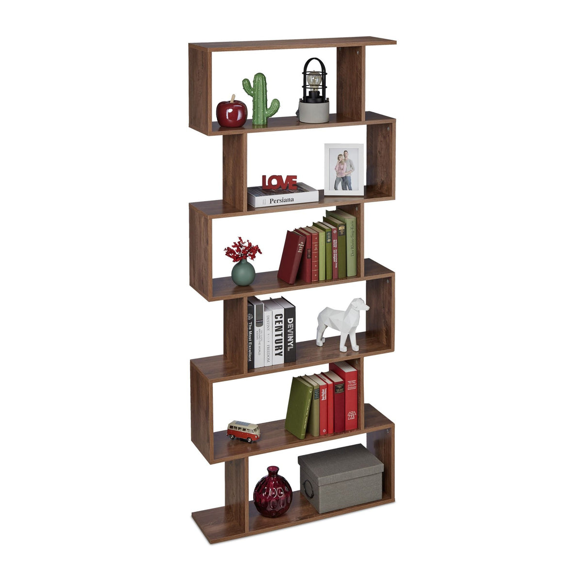 High bookcase brown