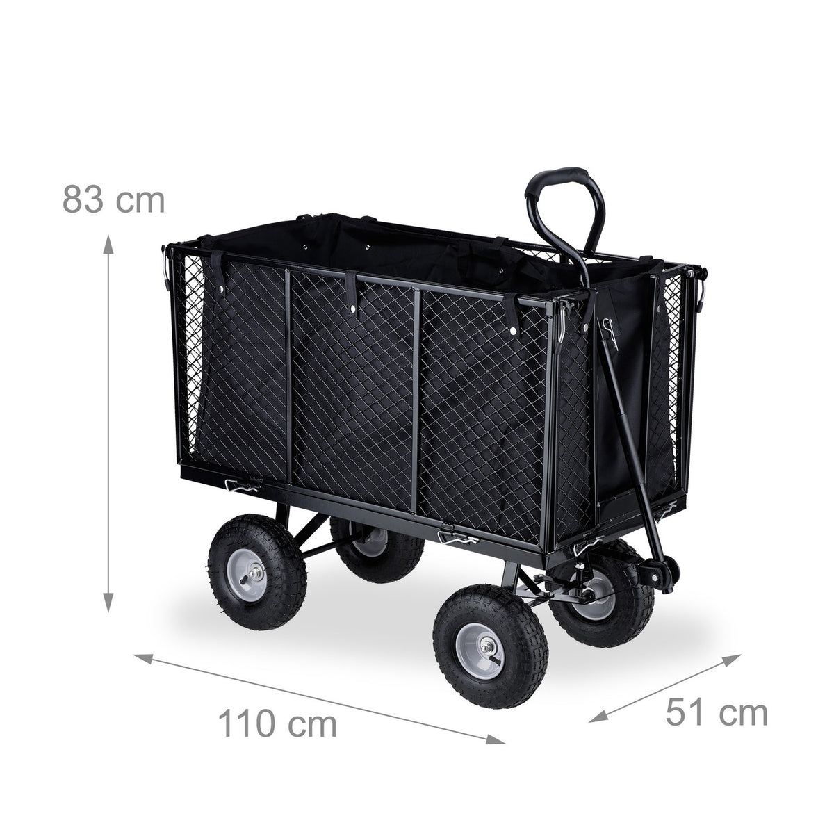 High wheelbarrow for the garden