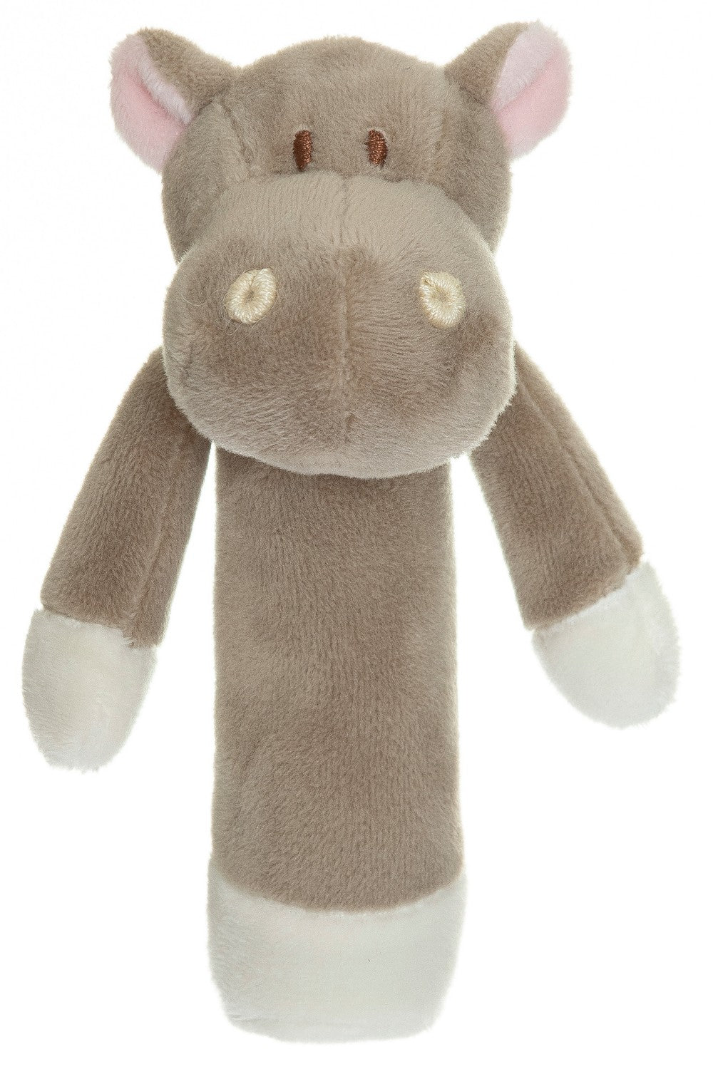 Hippo Baby Rattle, Soft, Easy Grip, 14 cm, Machine Washable