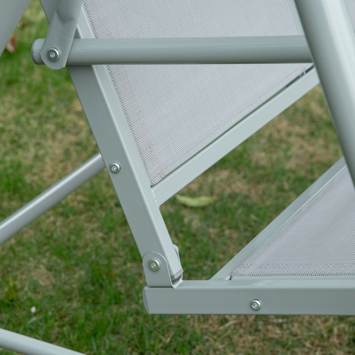 Hollywood Swing 3-Seater Garden Swing Bench With Roof Metal Gray + Silver 170 X 110 X 153 Cm