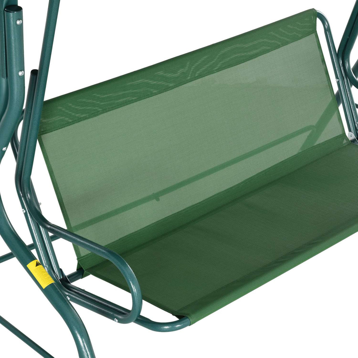 Hollywood Swing, 3-Seater Garden Swing, Swing Bench, Adjustable Sun Canopy, Steel Frame, Green 170 X 110 X 153 Cm