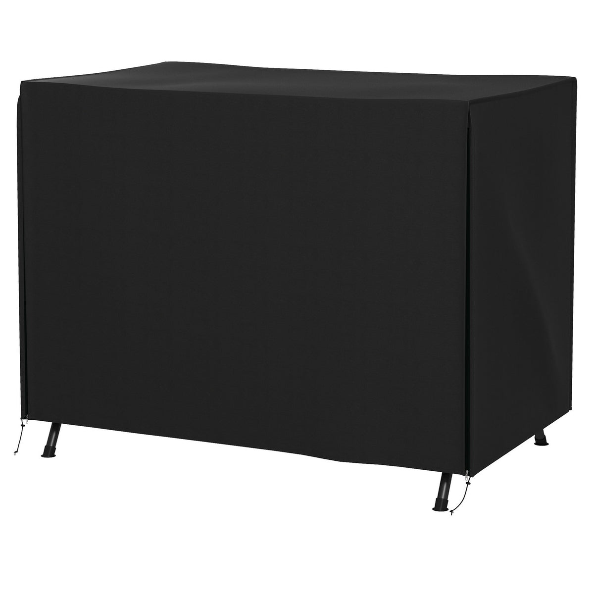 Hollywood Swing Cover 3 Seater, Water-Repellent Winterproof Protective Cover for Garden Swing, UV-Resistant Tarpaulin, Cover, Tear-Resistant 600D Oxford Fabric, 205x124x164cm Black