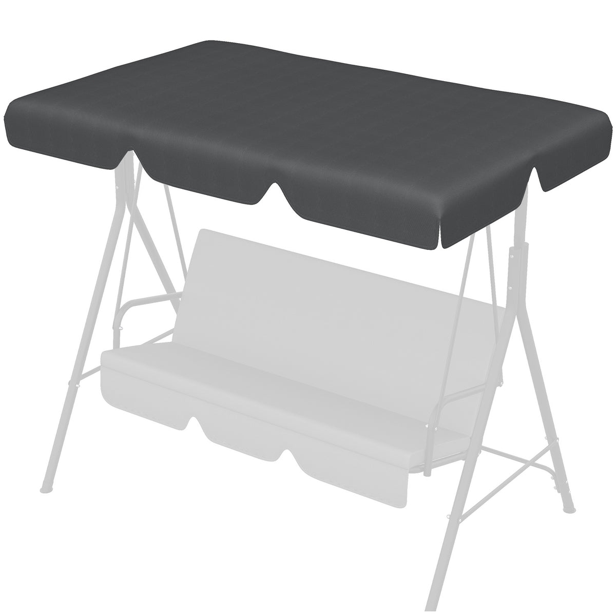 Hollywood Swing Replacement Roof Cover For 3 Seater Sun Canopy Dark Gray