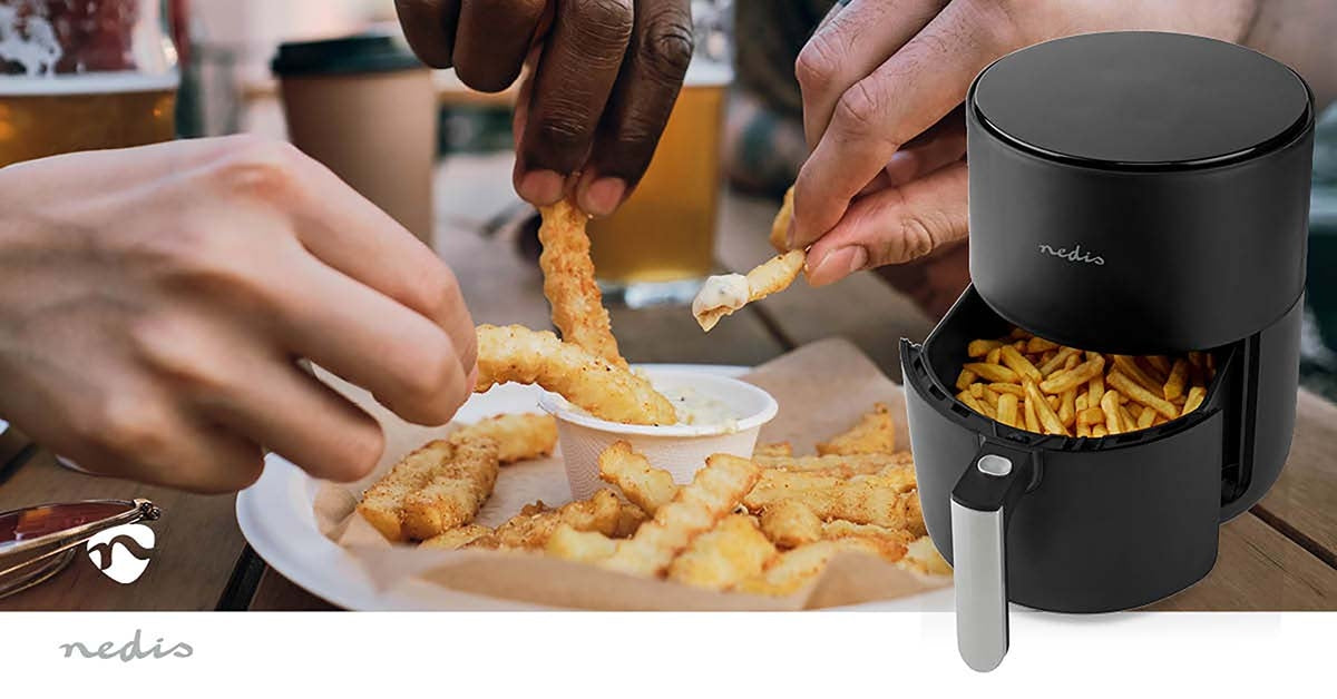 Hot Air Fryer | 3 l | Timer: 60 min | Number of preset programs: 8 | Digital | Black