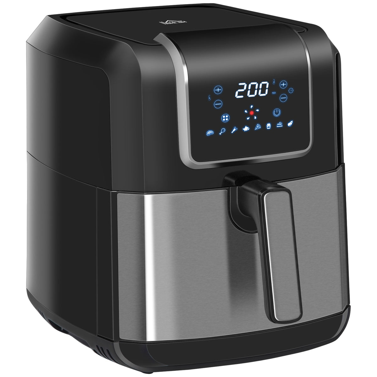 Hot Air Fryer 6.5L 1700W With 8 Menus Led Display Non-Stick Coating Basket For Healthy Oil-Free Cooking Black 36.5 X 29 X 33.8 Cm