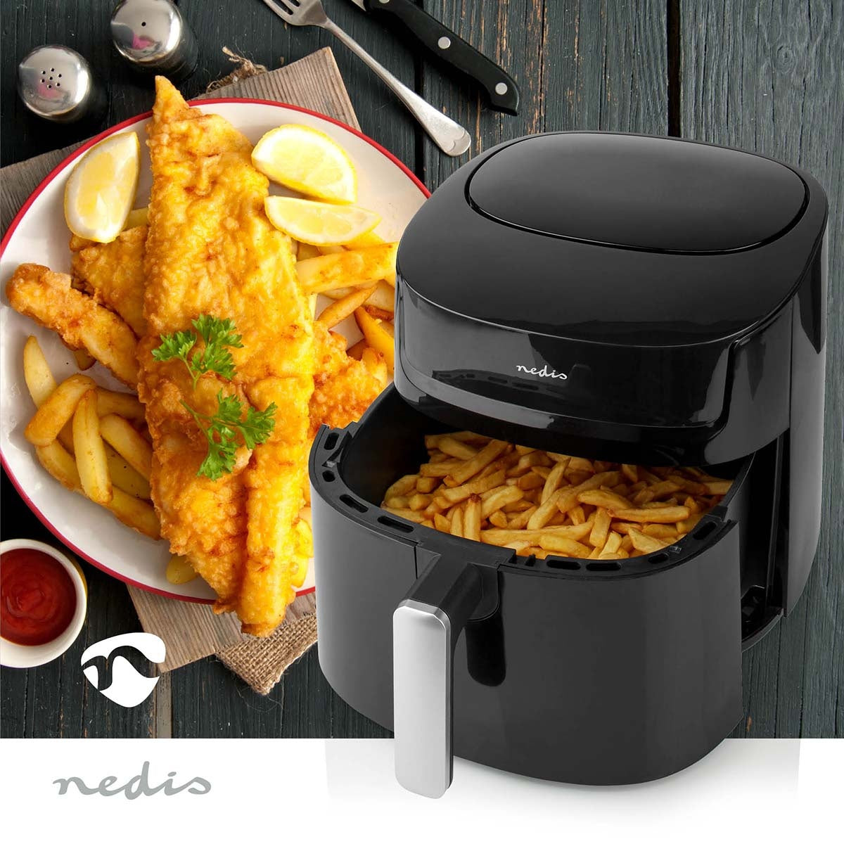 Hot Air Fryer | 7,2 l | Timer: 240 min | Number of preset programs: 8 | Digital | Black
