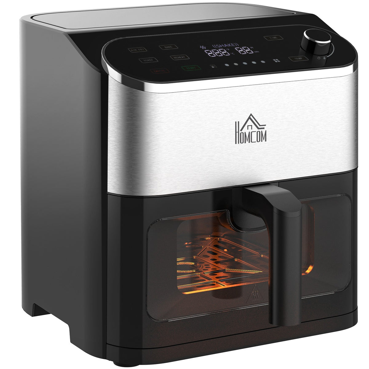 Hot Air Fryer Airfryer With Touchscreen 6.5 L 1350 W 4 In 1 Design Deep Fryer With Timer, Viewing Window, Non-Stick Basket And Overheating Protection