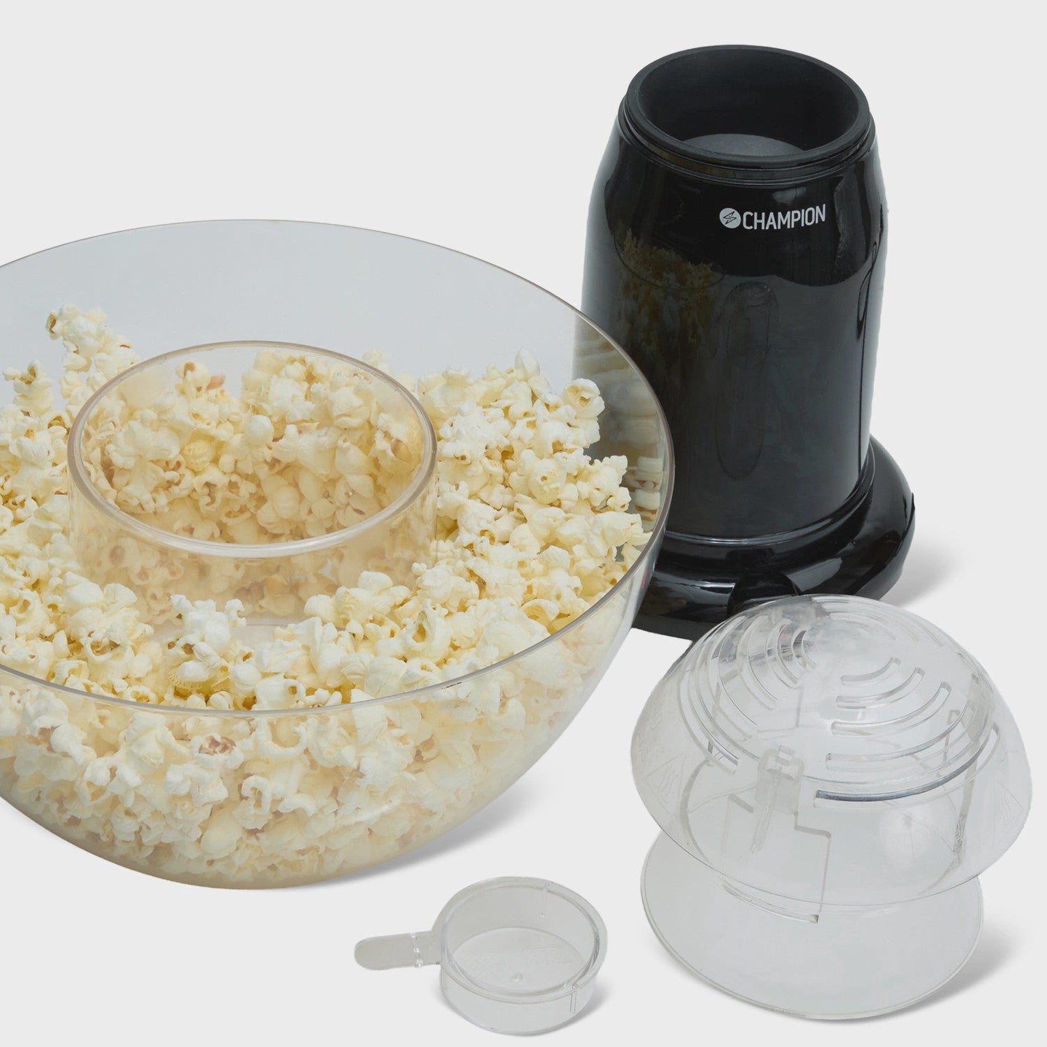 Hot Air Popcorn Maker with Removable Bowl, 900W, Black
