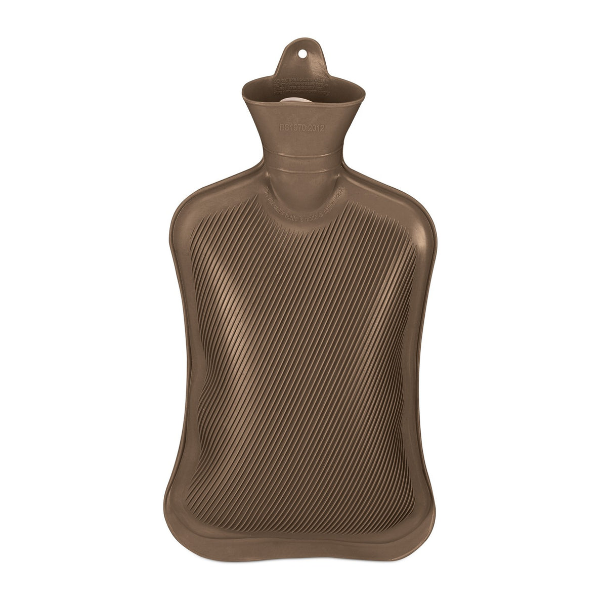 Hot Water Bottle 2L – Brown, Leak-Proof, Pain Relief