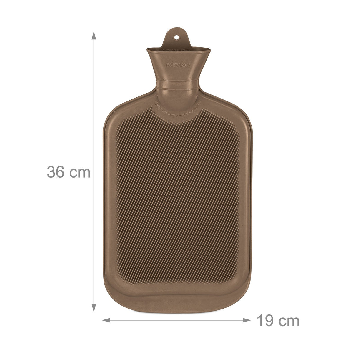Hot Water Bottle 2L – Brown, Leak-Proof, Pain Relief