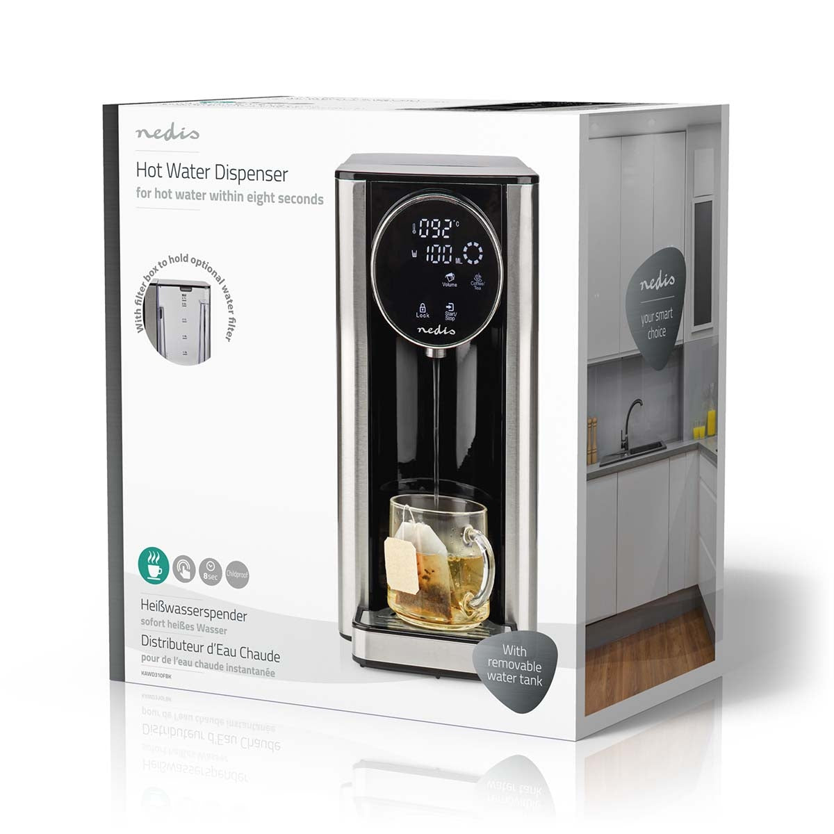 Hot Water Dispenser | 2600 W | 2.7 l | Aluminium / Black
