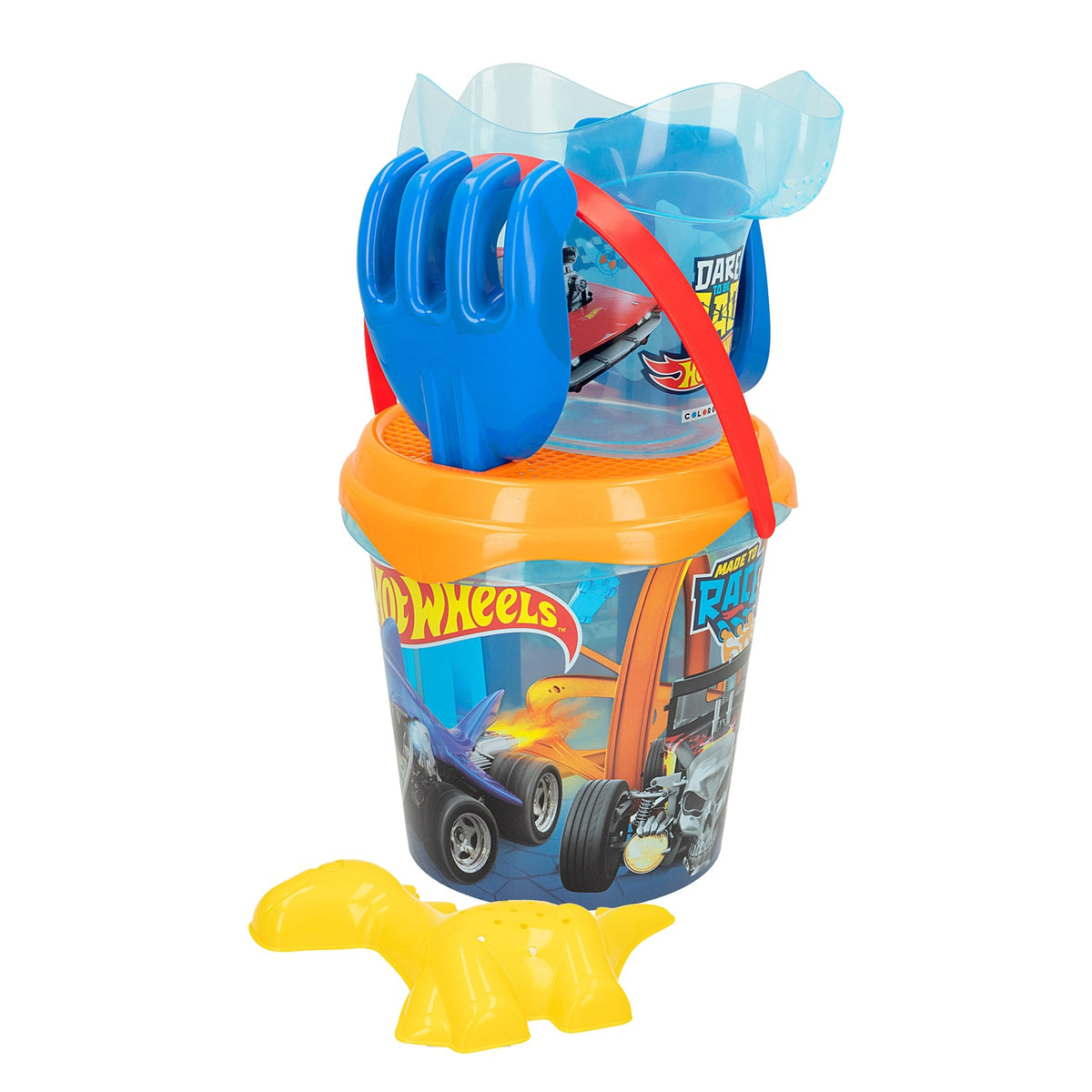 Hot Wheels Beach Toy Set, 18cm Bucket, 6 Pcs