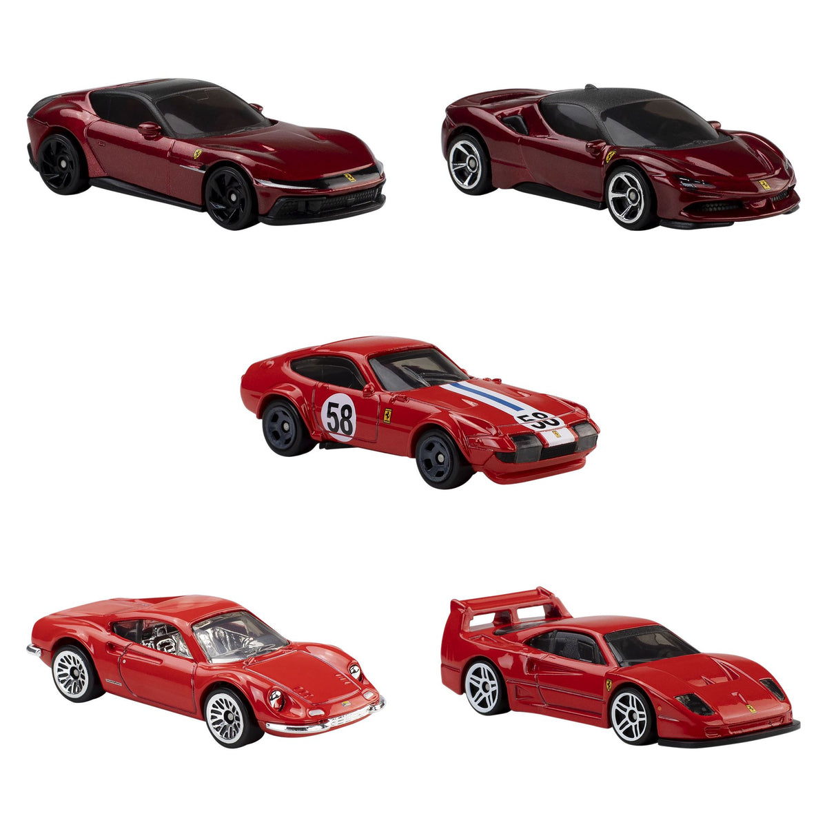 Hot Wheels Ferrari F1 Race Car Set, 5-Pack