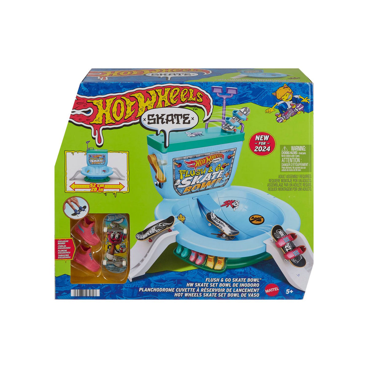 Hot Wheels Skate Flush & Go Skate Bowl