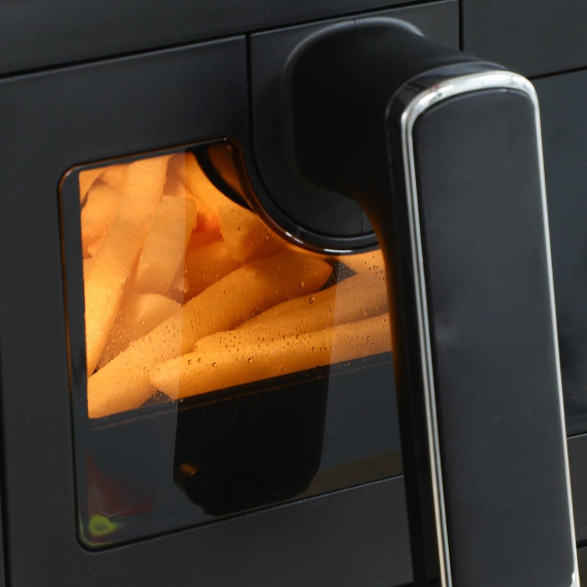 Hot air fryer without oil double chamber 8 L - 2500 W - 8 programs, LED display, adjustable temperature, timer - black