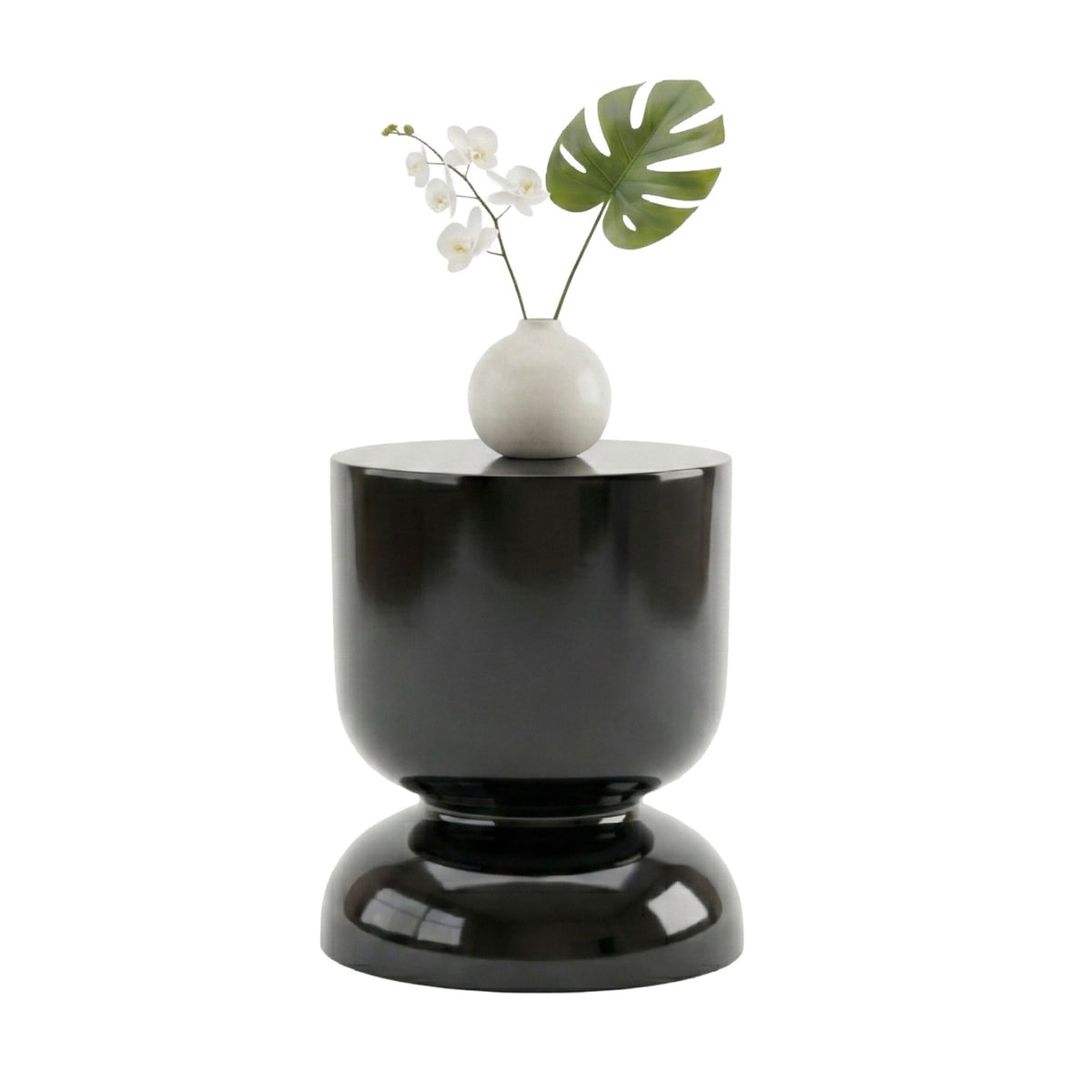 Hourglass Side Table & Stool – Metal, Multifunctional Design