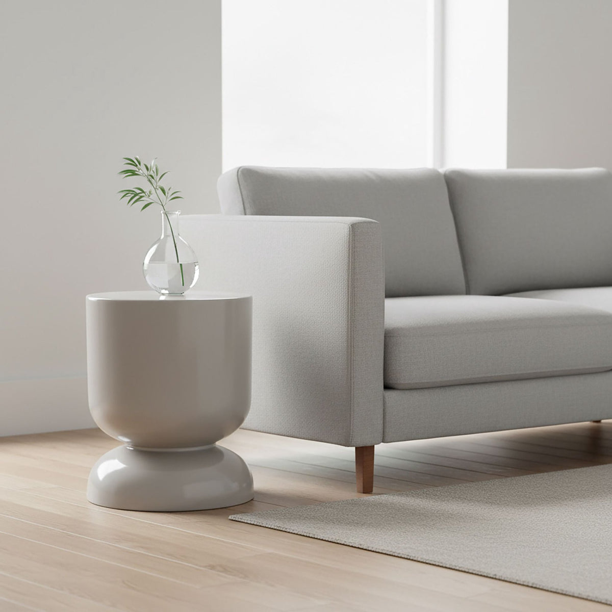 Hourglass Side Table & Stool – Metal, Multifunctional Design