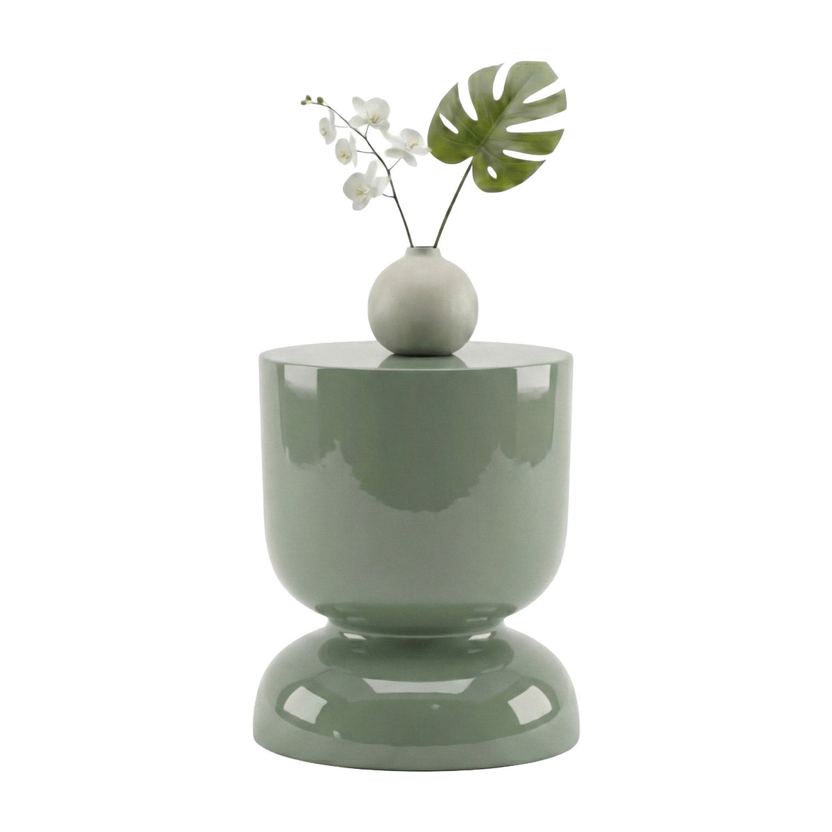 Hourglass Side Table & Stool – Metal, Multifunctional Design