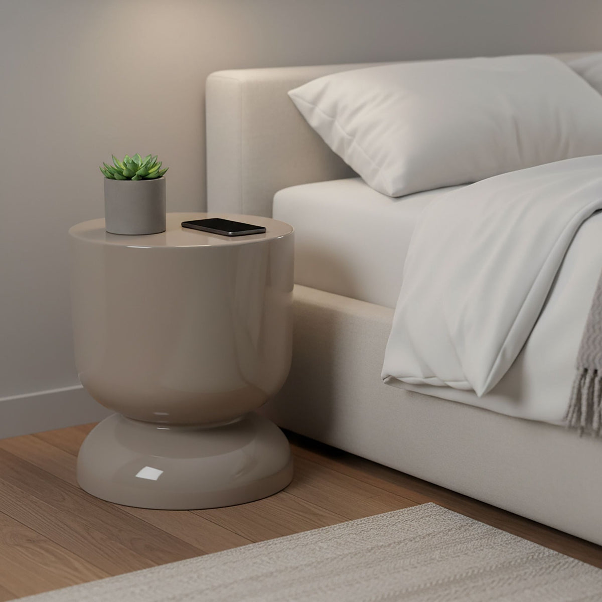 Hourglass Side Table & Stool – Metal, Multifunctional Design