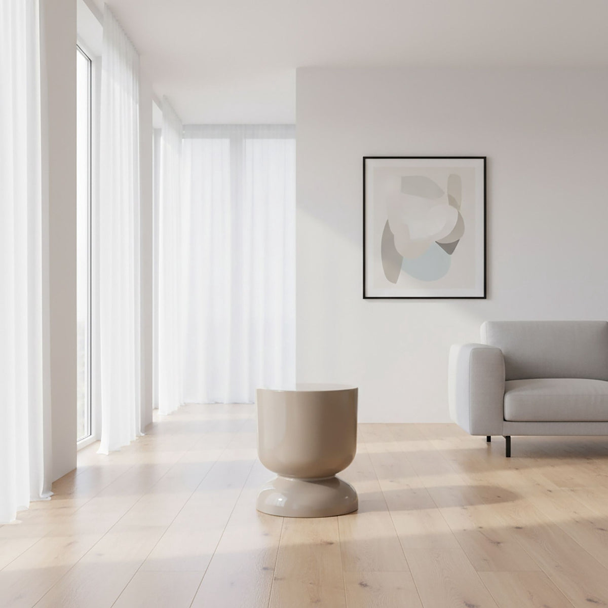 Hourglass Side Table & Stool – Metal, Multifunctional Design