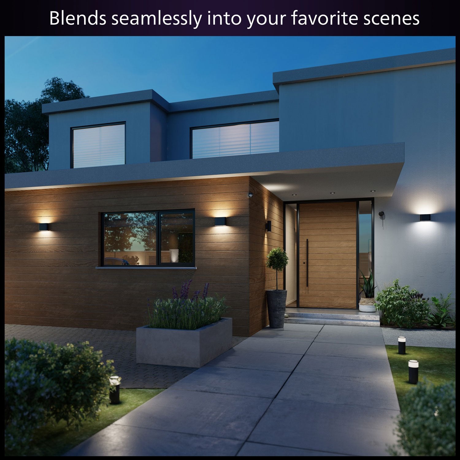 Hue Dymera Wall lamp indoor and outdoor White and Color Ambiance Black