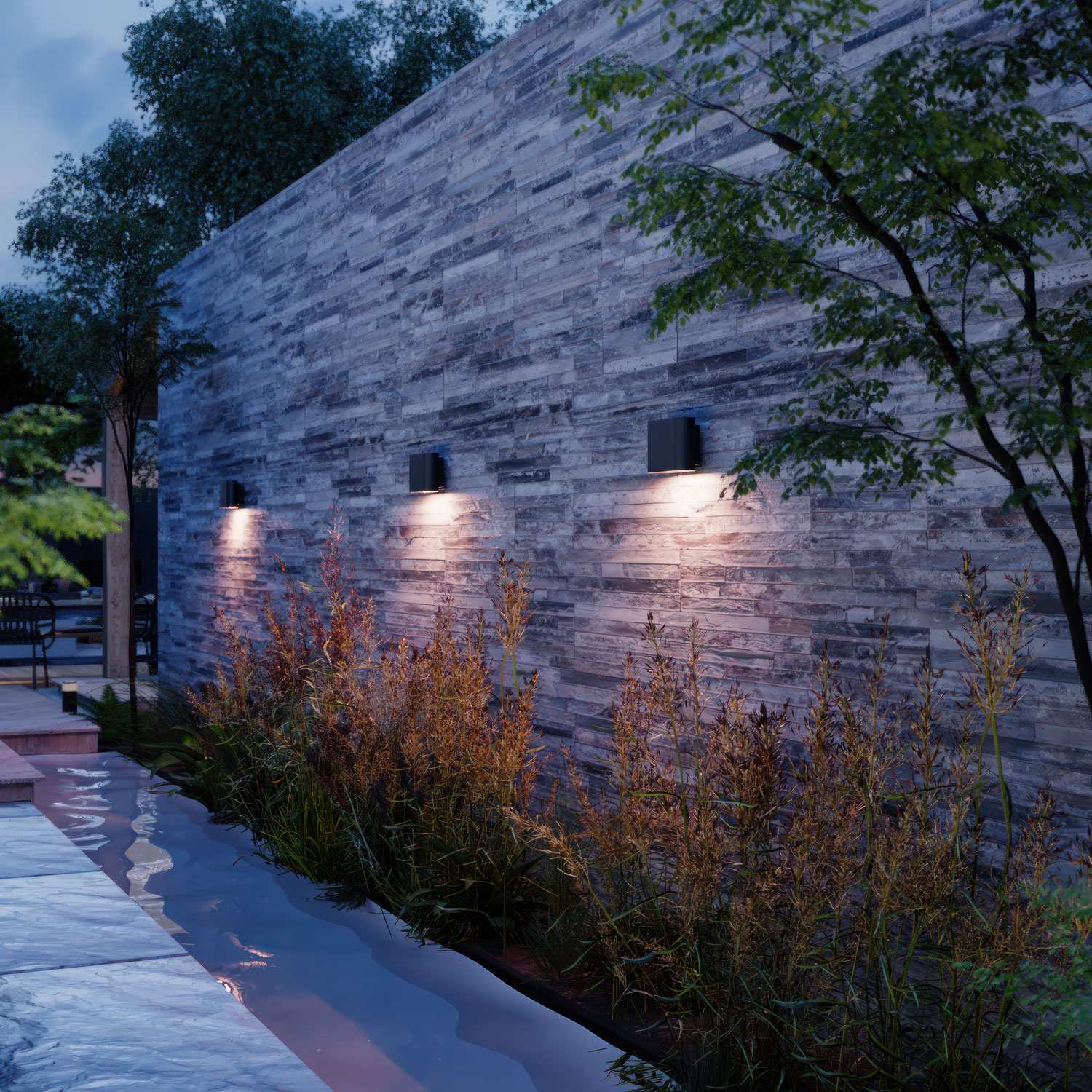 Hue Dymera Wall lamp indoor and outdoor White and Color Ambiance Black