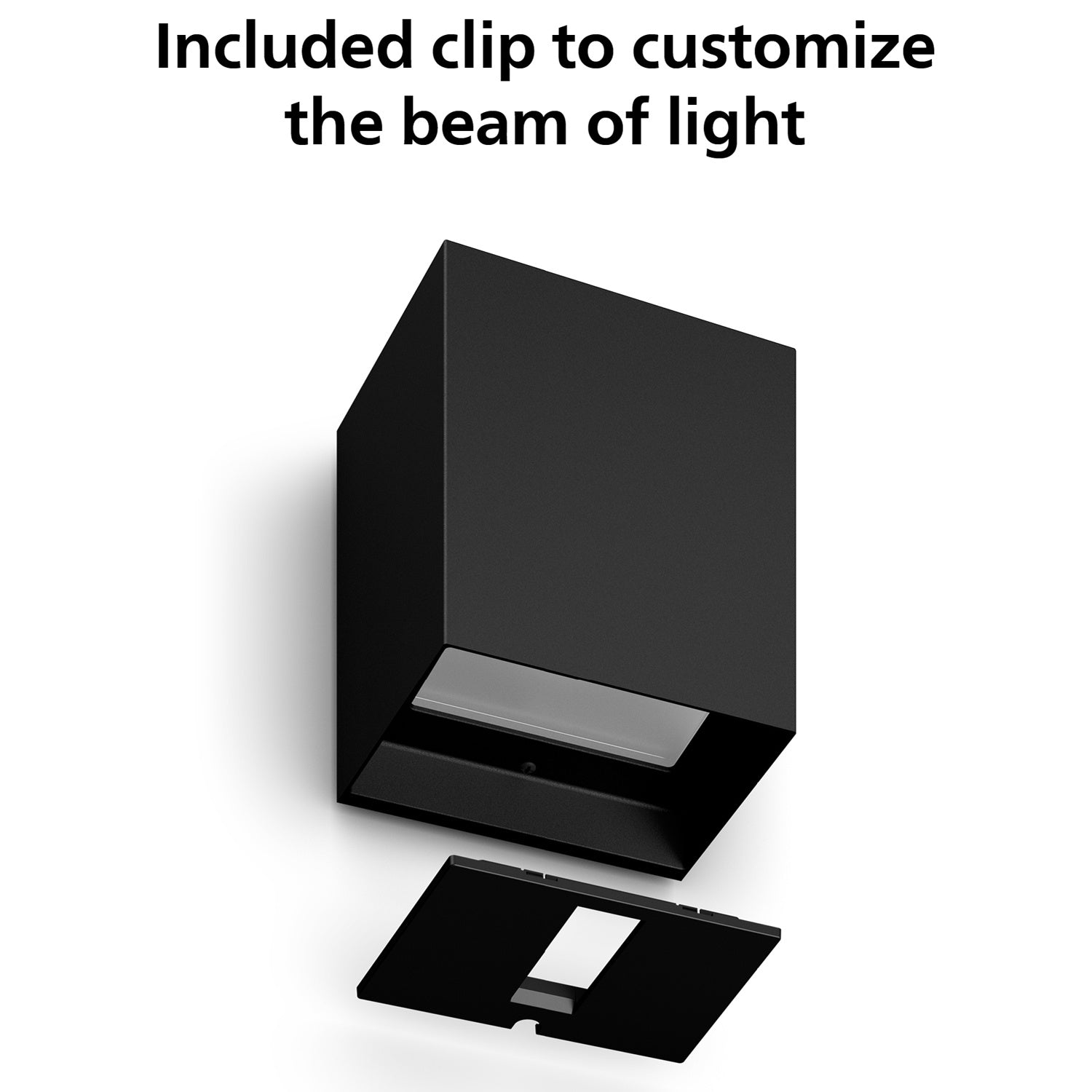 Hue Resonate Wall Lamp Downward White and Color Ambiance Black