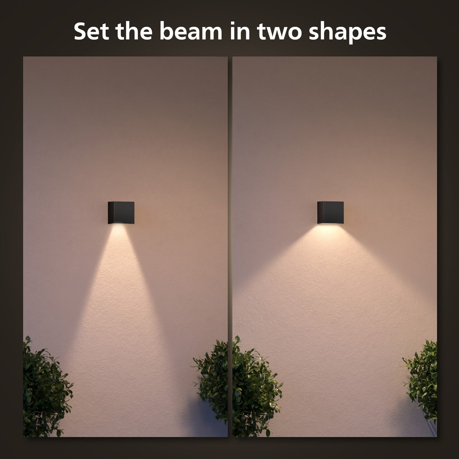 Hue Resonate Wall Lamp Downward White and Color Ambiance Black