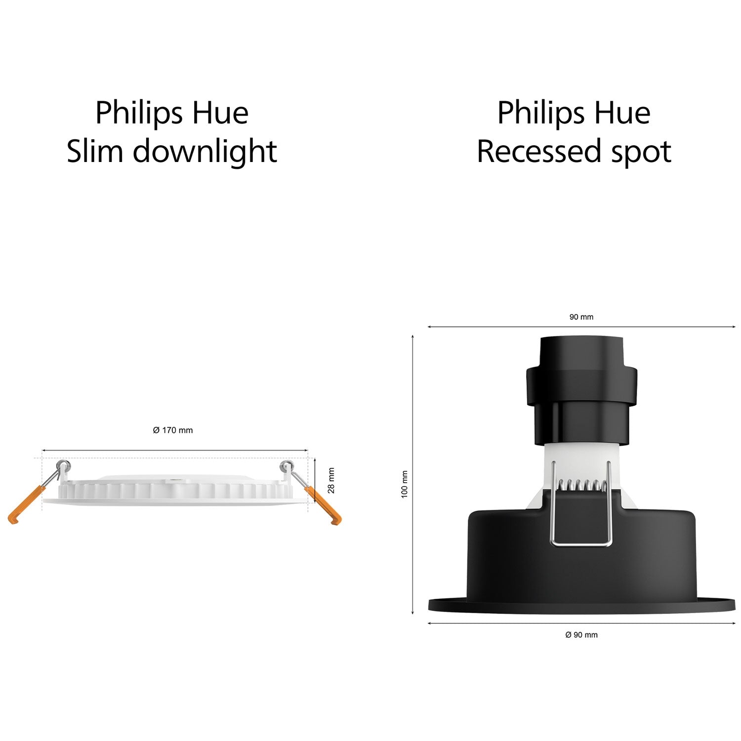 Hue Slim Downlight L 170mm White and Color Ambiance White 1-pack