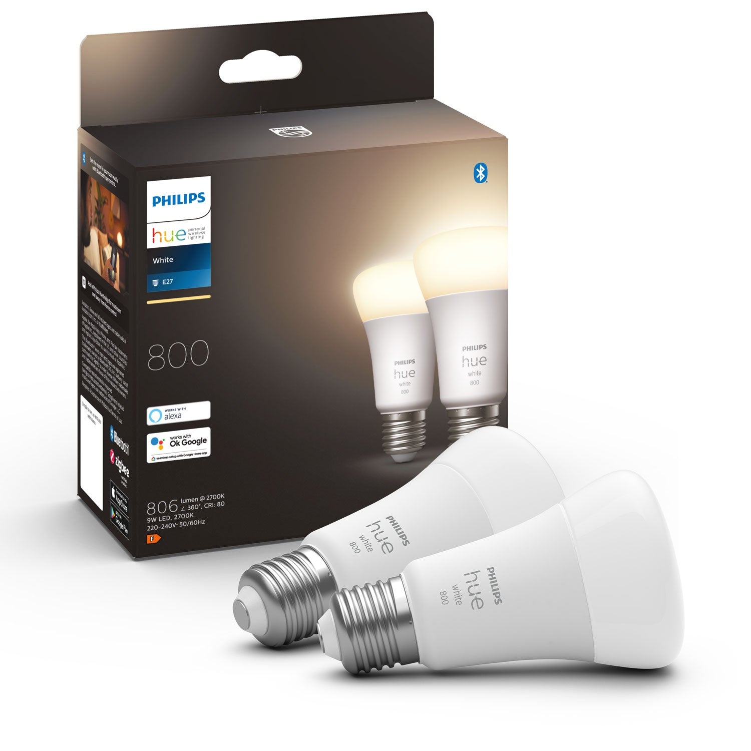 Hue White A60 E27 2-pack