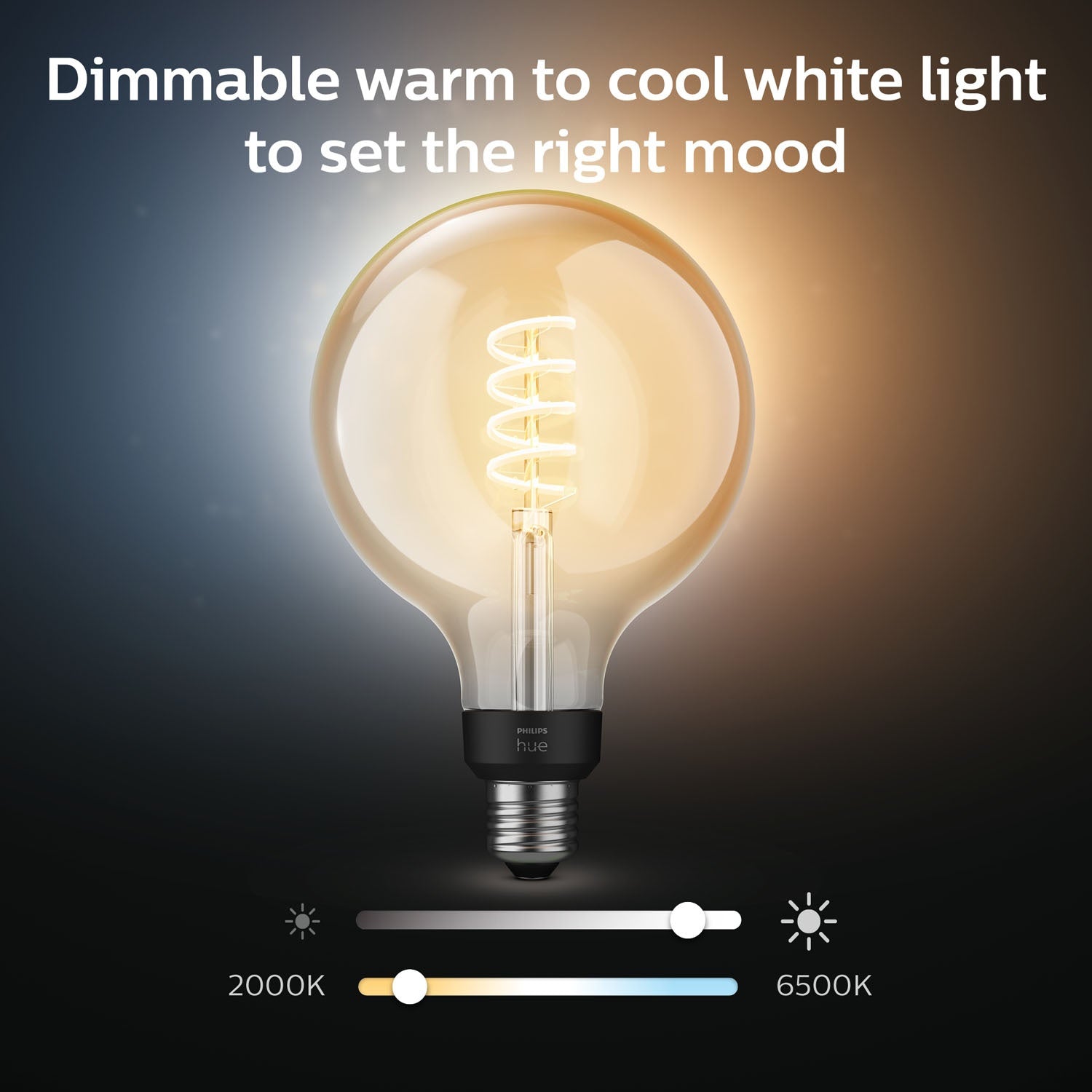 Hue White Ambiance Filament E27 G125 Glob