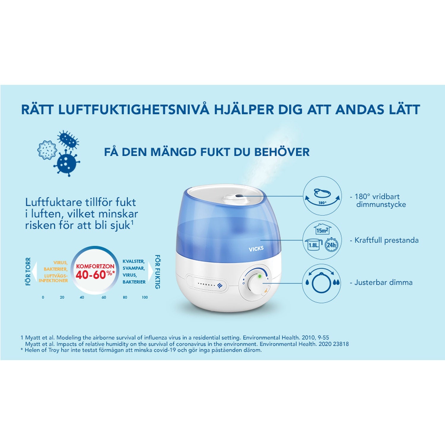 Humidifier Mini Cool Mist Ultrasonic VUL525