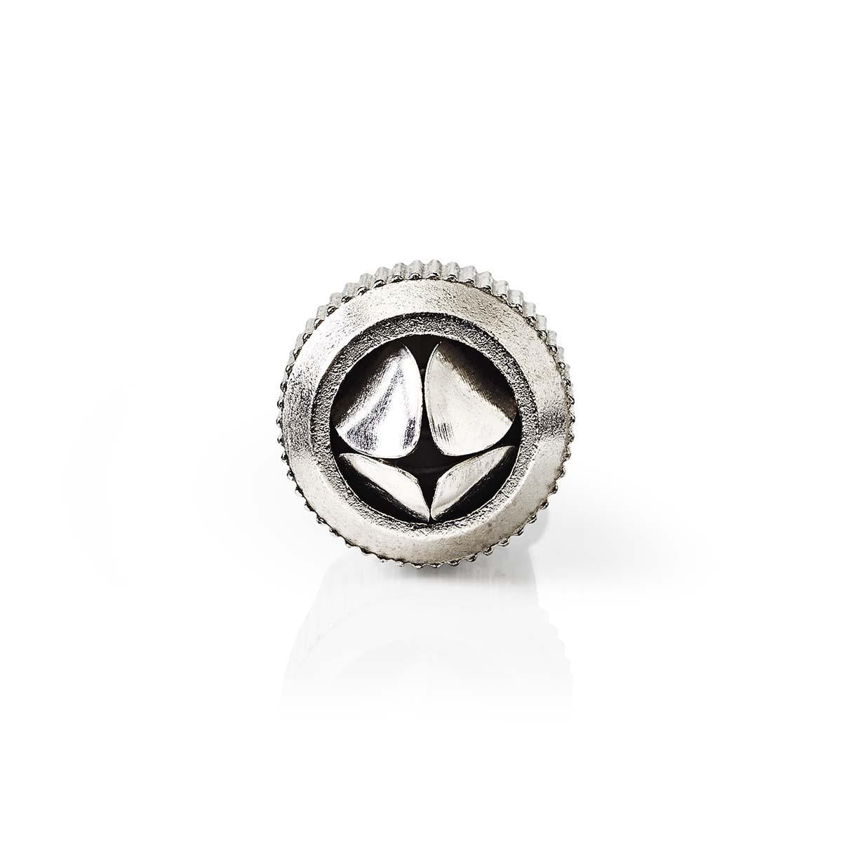 IEC (coax) | Straight | Female | Nickel Plated | 75 Ohm | Screw | Cable input diameter: 7.0 mm | Metal | Silver | 2 pcs. | Envelope