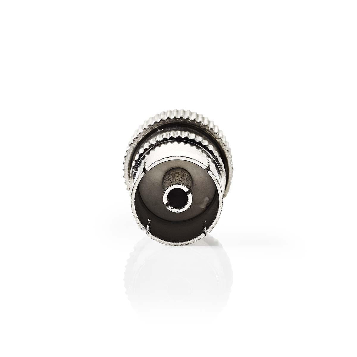 IEC (coax) | Straight | Female | Nickel Plated | 75 Ohm | Screw | Cable input diameter: 7.0 mm | Metal | Silver | 2 pcs. | Envelope