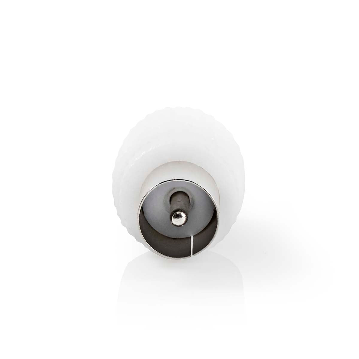 IEC (coax) | Straight | Male / Female | Nickel Plated | 75 Ohm | Screw | Cable input diameter: 7.0 mm | Metal / PVC | White | 2 pcs. | Box