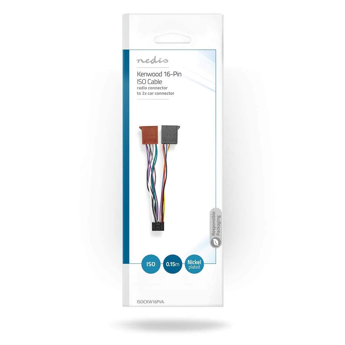 ISO Adapter Cable | ISO Compatibility: Kenwood | 0.15 m | Round | PVC | Plastic bag