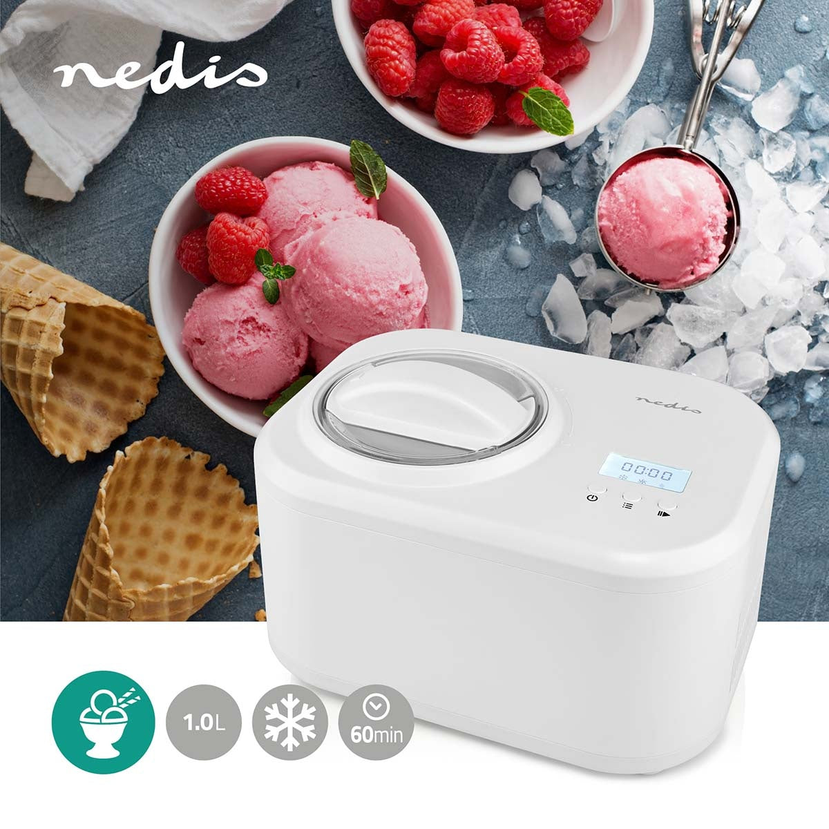 Ice Cream Maker | 1.0 l | White | Plastic
