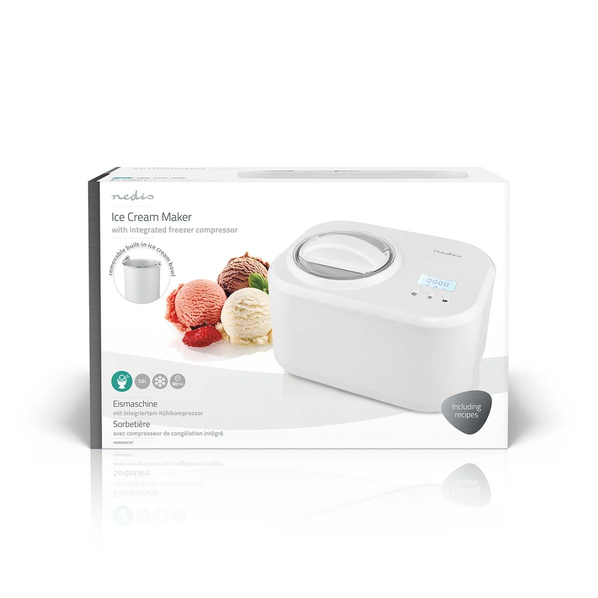 Ice Cream Maker | 1.0 l | White | Plastic