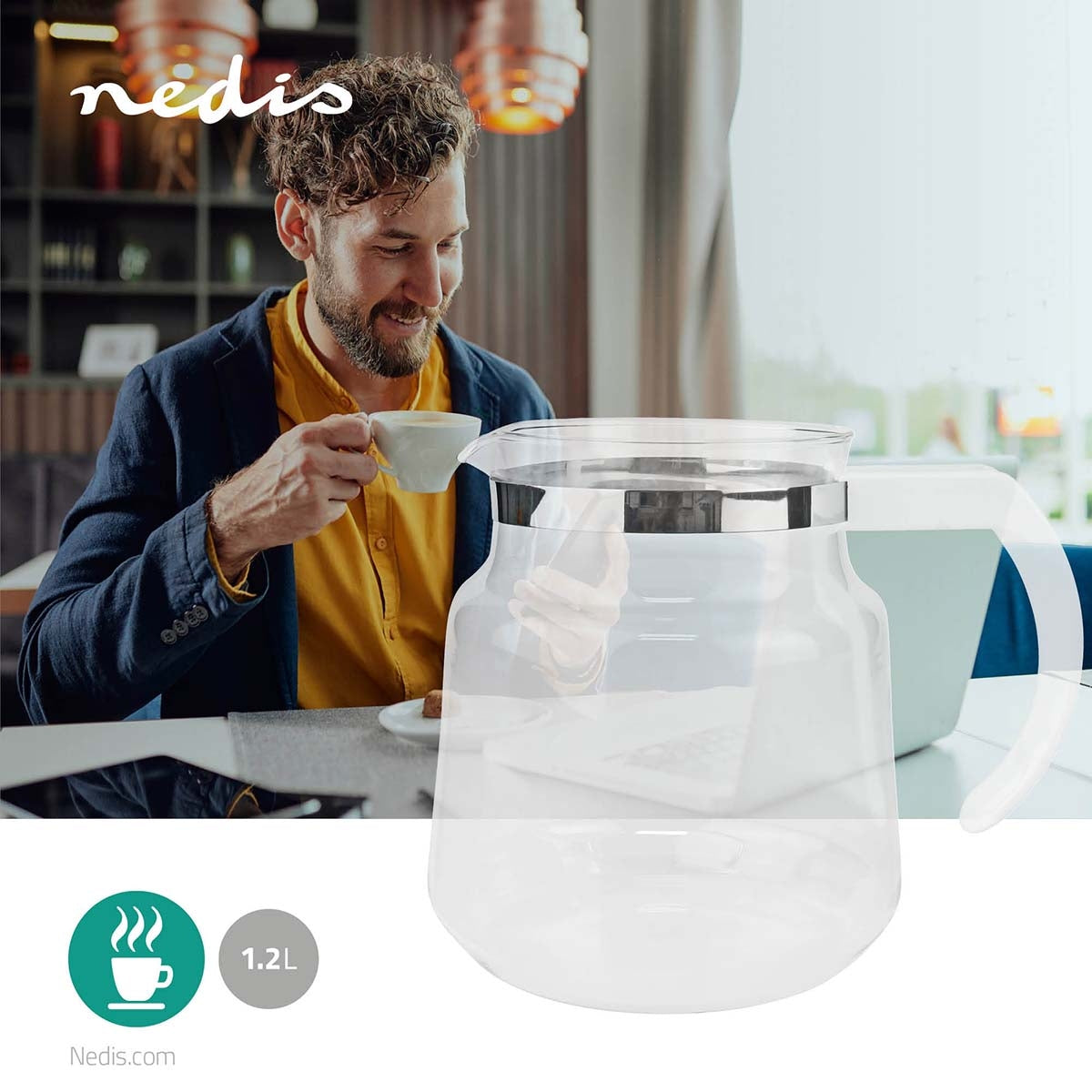 Ice cream coffee pot | Compatible with: Moccamaster K / KB/ 1 0PL / Excellent 10S | 1.2 l | White