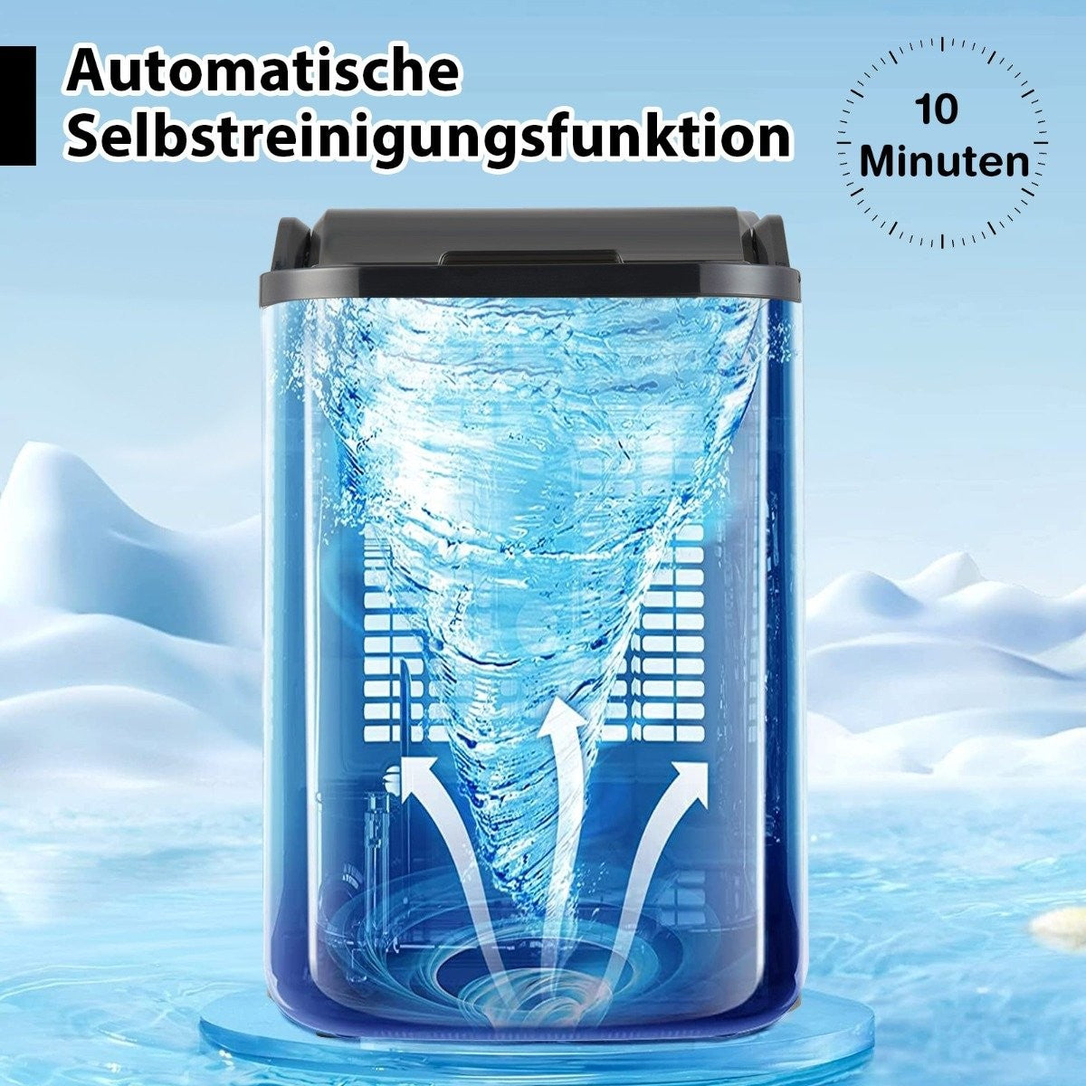 Ice cube machine 24kg per day crushed ice maker ice machine ice cube maker including shovel timer 2.5L water tank