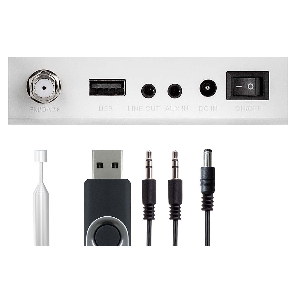 Imperial DABMAN i460 Multifunctional Radio White-Silver